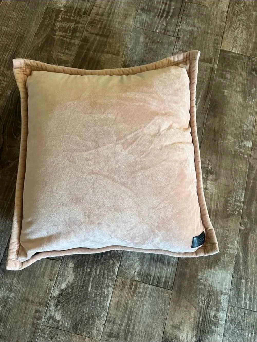 UGH Plush Square Throw Pillow in Blush Pink